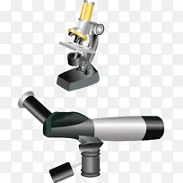 显微镜动画剪辑艺术显微镜图像材料