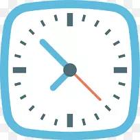 时钟分钟图标-蓝色卡通时钟