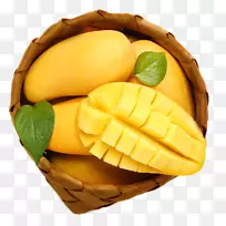 芒果水果图标-一篮子芒果