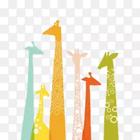 长颈鹿庄园彩色插图-长颈鹿