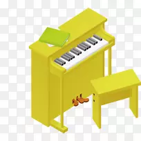 钢琴斯皮内黄色钢琴