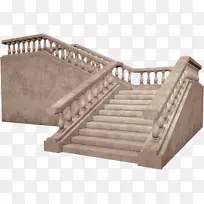 楼梯剪贴画.老式石材建筑楼梯