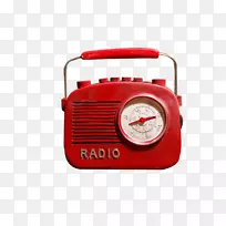 无线电红复古收音机