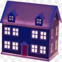 住宅公寓房地产-紫色住宅