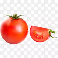 李子番茄樱桃番茄干酪三明治和番茄三明治-番茄