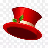 圣诞老人圣诞帽夹艺术-红色圣诞帽