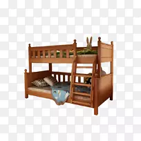 双层床，长椅，婴儿床-床上