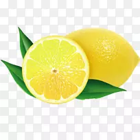 果汁柠檬味口香糖甜点食物新鲜柠檬