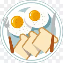 早餐麦片粥煎蛋卷早餐