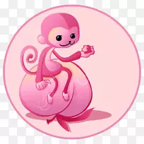 乔纳森·哈克插图-粉红色猴子