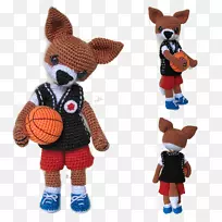 狗篮球运动员编织-创意编织篮球小狗