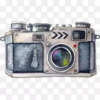 特洛伊汽车丰田海兰德相机喷漆手绘水彩相机