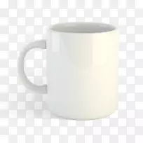 咖啡杯陶瓷杯咖啡厅-白色杯图像