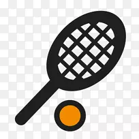 Emoji羽毛球球拍图标-抽象卡通网球拍