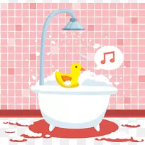 浴缸沐浴泡沫-粉红色可爱浴缸