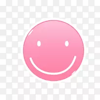 笑脸圈短信字体-粉红色微笑