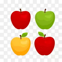 苹果红海报-四色大苹果系列