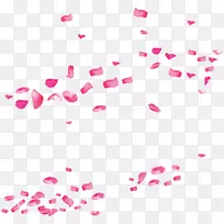 国际妇女节情人节-粉红色玫瑰花瓣漂流情人节