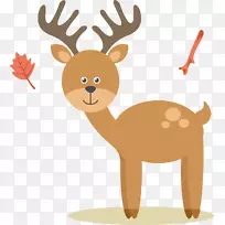 驯鹿动画剪辑艺术-鹿