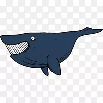 鲨鱼剪贴画-卡通鲨鱼动物