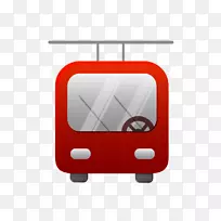 公共交通巴士-红色巴士