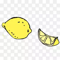 水果柠檬卡通黄色水果柠檬图