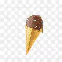 冰淇淋锥三角-冰淇淋