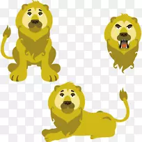 狮子卡通动物卡通狮子