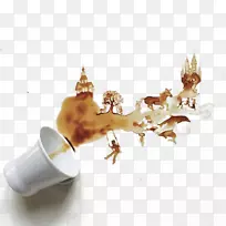 咖啡拿铁艺术咖啡厅艺术家-咖啡插图