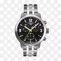 钟表计时器Tissot珠宝表带.市民用的男子手表