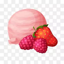 草莓覆盆子冰淇淋
