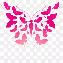 图标-粉红色蝴蝶，