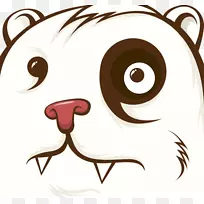 大熊猫卡通脸谱-卡通动物脸特写