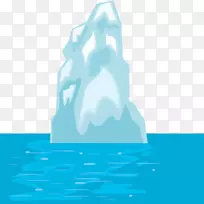 冰山剪贴画.手工绘制的海上冰山