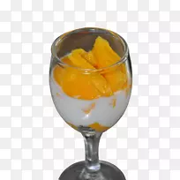 葡萄酒酸奶芒果杯饮料一杯芒果油炸酸奶