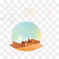 一带一路倡议骆驼基地-荒漠骆驼背景