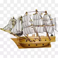 帆船-棕色帆船