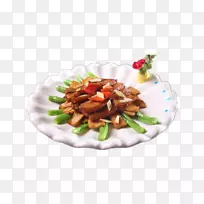 培根素菜，托奇诺菜，炒培根菜，鲍鱼蘑菇。