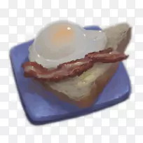 早餐三明治煎蛋吐司炒鸡蛋创意手绘鸡蛋和吐司
