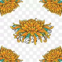 视觉艺术花卉设计菊花画笔插图菊花