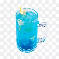 果汁蓝夏威夷软饮料橙汁饮料非酒精饮料蓝色西番莲饮料