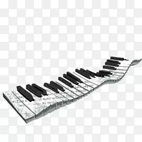音乐键盘钢琴剪辑艺术浮动键盘