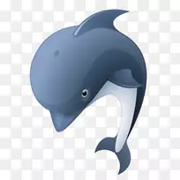 河豚海豚ICO图标-卡通海豚