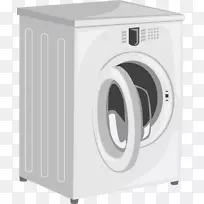 洗衣机家电洗衣房卡通灰色洗衣机