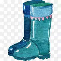 雪靴，威灵顿靴，蓝雨靴