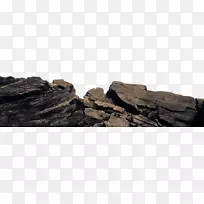 黑白风景摄影山水画.海滨岩石