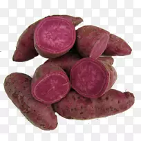 红薯薯蓣紫色山药切甘薯