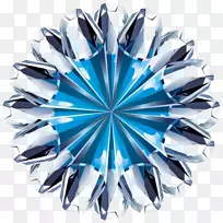 蓝色钻石首饰剪贴画-钻石