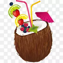 鸡尾酒椰子水椰奶夹艺术-椰子