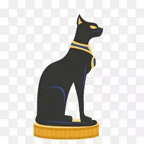 古埃及猫黑猫-埃及黑猫卫士